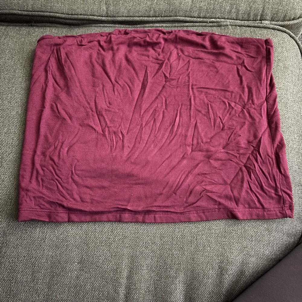 American Eagle Outfitters Maroon Crop Tube Top
